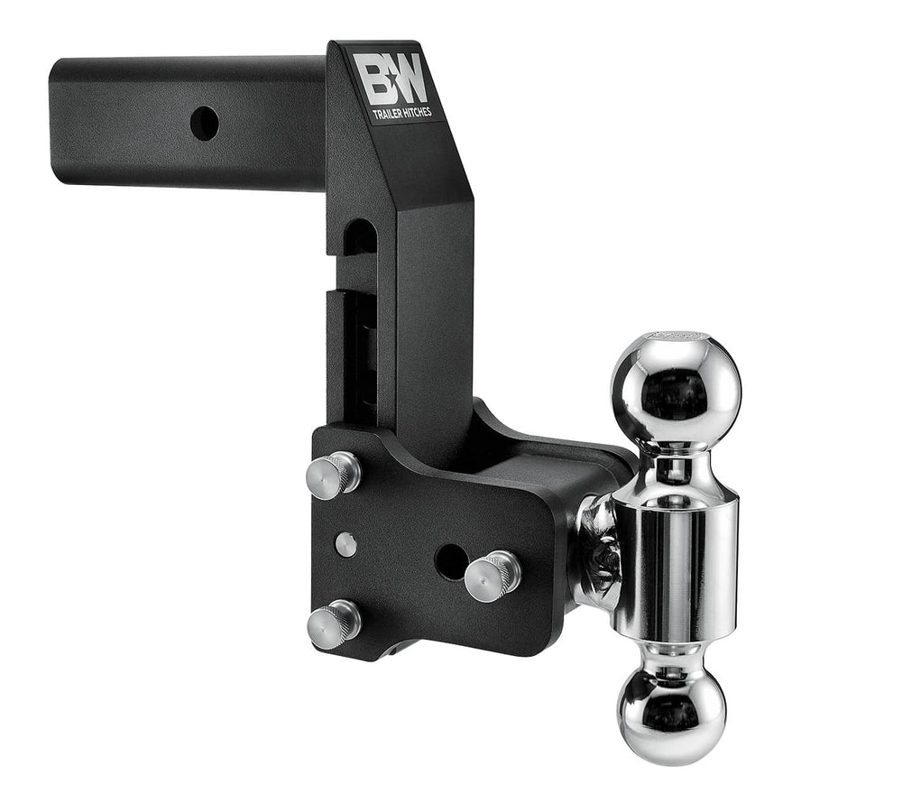 Adjustable Ball Mount Works with GM Multi-Pro Tailgate 2-1/2 Inch Shank - 2 & 2-5/16 Inch Dual Ball - 3 to 7 Inch Drop B&W Tow & Stow Ball Mount with Ball