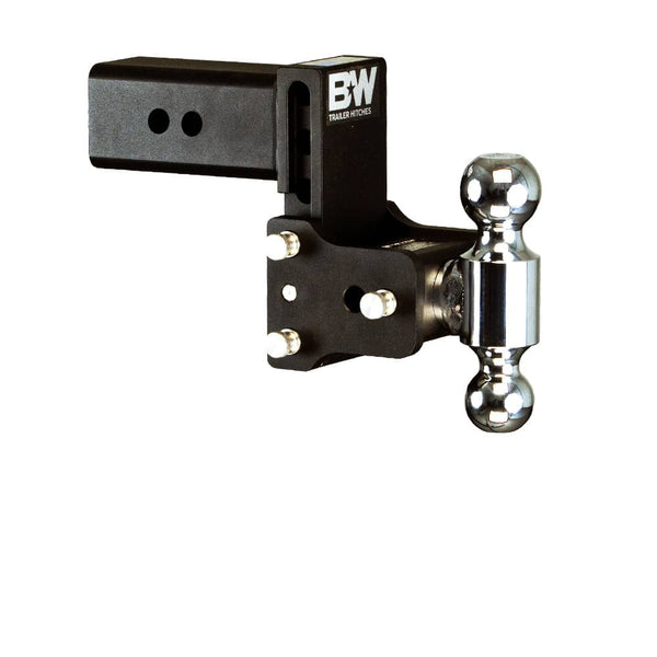 Adjustable Ball Mount B&W Tow & Stow Ball Mount with Ball 3-INCH Shank 4-1/2 Inch Drop 4-INCH Rise W/2-5/16" & 2" Balls