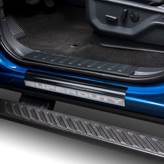 Putco 2017+ F250/F350 Super Crew with Super Duty Etching 4 Pcs Ford Black Platinum Door Sills