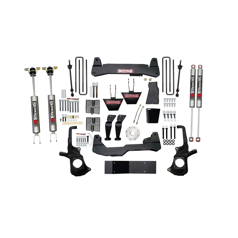 Skyjacker 6 in. Suspension Lift Kit With Torsion Bar Drop Brackets And Monotube Shocks. — Front — 2011-2019 Chevrolet Silverado 2500 HD, GMC Sierra 2500 HD (C1168K-M)