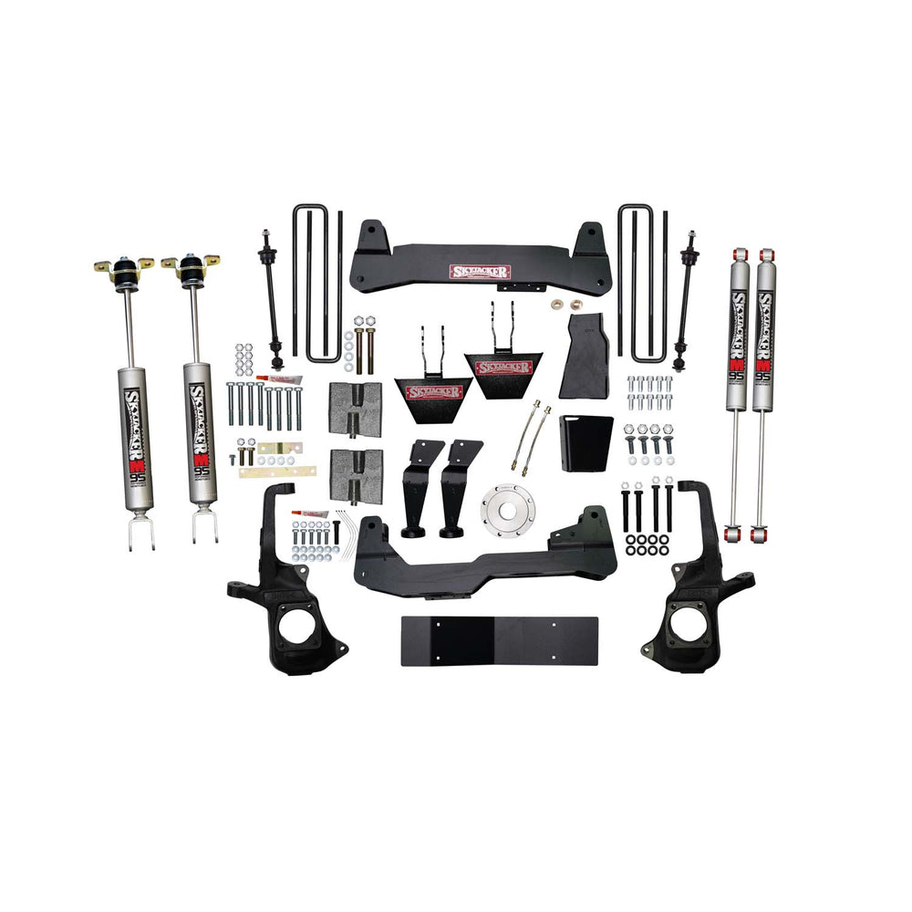 Skyjacker 6 in. Suspension Lift Kit With Torsion Bar Drop Brackets And Monotube Shocks. — Front — 2011-2019 Chevrolet Silverado 3500 HD, GMC Sierra 3500 HD (C1168KH-M)