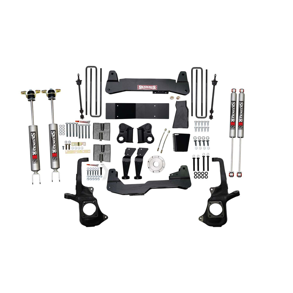 Skyjacker 7 in. Lift Kit With Raised Torsion Bar Brackets And M95 Monotube Shocks. — Front — 2011-2019 Chevrolet Silverado 3500 HD, GMC Sierra 3500 HD (C1178KH-M)