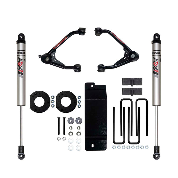 Skyjacker 3.5 in. Suspension Lift Kit with ADX M2.0 Aluminum Monotube Shocks — 2007-2013 Chevrolet Silverado / GMC Sierra 1500 (C7350KXM)