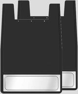 CLOUD-RIDER FUSION STAINLESS CUSTOM FIT REAR MUD FLAPS ; 99-16 SUPER DUTY DUALLY REAR