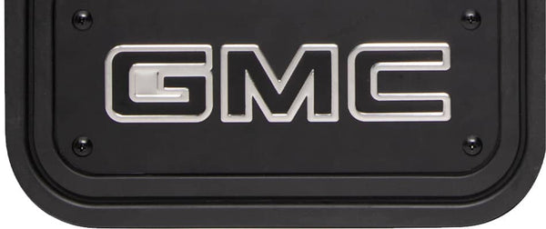 Cloud-Rider Rear Mud Flaps with Black Plate & GMC Logo 20-26 Sierra HD