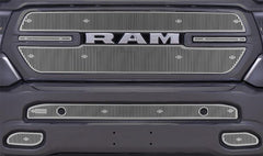 Cloud Rider Stainless Grille & Bumper Overlay 19-24 Ram 1500 Big Horn & Sport Without Camera with Park Sensor Provision