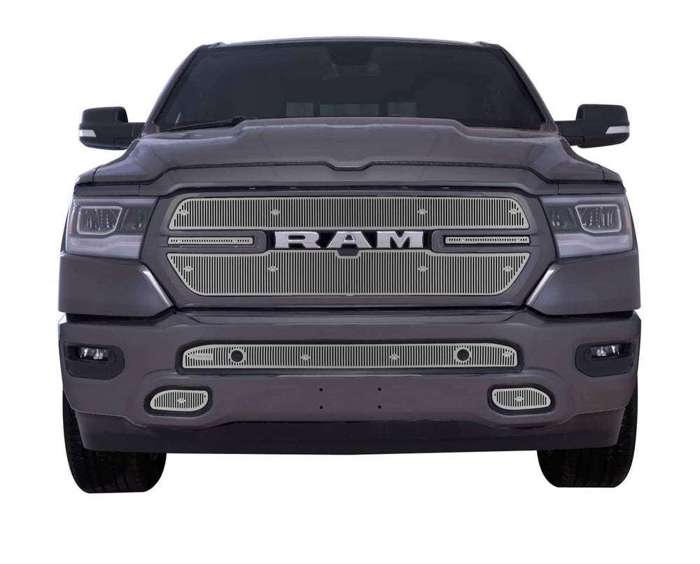 Cloud Rider Stainless Grille & Bumper Overlay - 19-24 Ram 1500 Sport with Front Camera with Park Sensor P (CLO-24-3599)