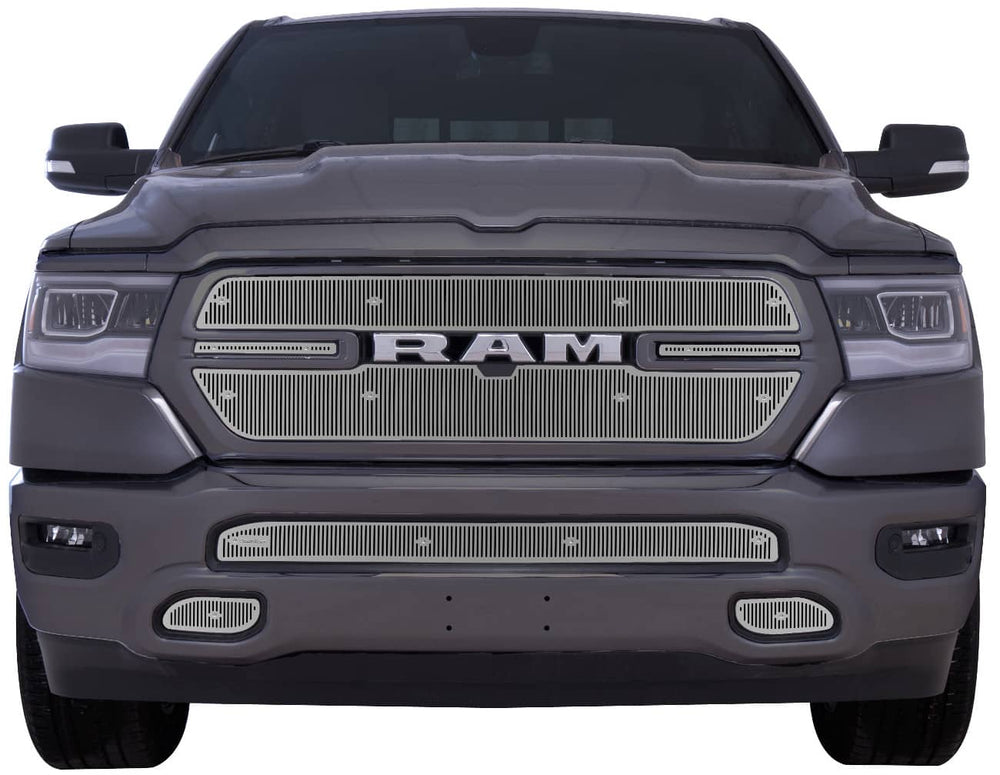 Cloud Rider Stainless Grille & Bumper Overlay - 19-24 Ram 1500 Sport with Front Camera Without Park Senso (CLO-24-3600)