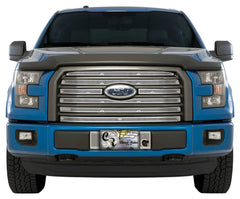 Cloud Rider Stainless Grille & Bumper Overlay - 16-17 F150 XLT & Lariat with Billet Grille & Appearance Package - with License Plate & Block Heater Hole