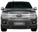 CLOUD RIDER STAINLESS GRILLE & BUMPER OVERLAY ; 18-20 F150 KING RANCH & PLATINUM WITH BLOCK HEATER HOLE