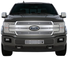 Cloud Rider Stainless Grille & Bumper Overlay - 18-20 F150 King Ranch & Platinum with Block Heater Hole
