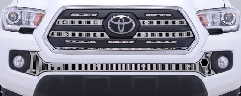 Cloud Rider Stainless Grille & Bumper Overlay - 18-19 Tacoma SR5 with Block Heater Hole
