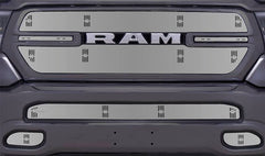 Cloud-Rider Stainless Winter Grille & Bumper Overlay - 19-24 Ram 1500 Big Horn & Sport Without Camera or Park Sensors