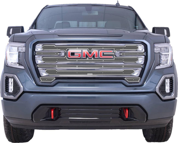 Cloud-Rider Cloud Rider Stainless Grille Overlay (Upper Only) - 19-21 Sierra 1500 SLT/AT4 Without Front Camera