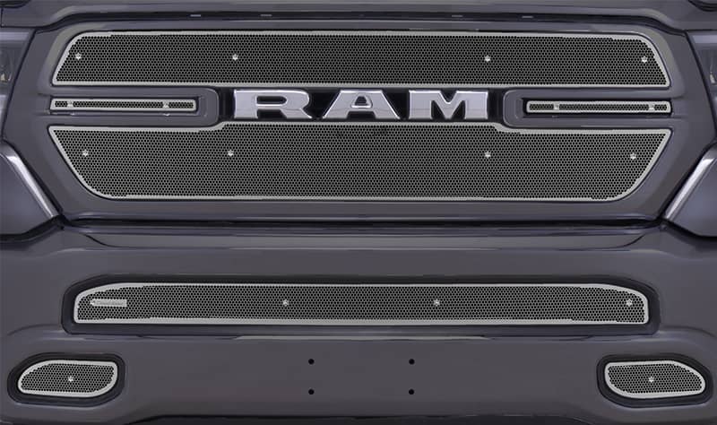 Cloud Rider Stainless Grille & Bumper Overlay - 19-24 Ram 1500 Big Horn & Sport Without Camera or Park Sensors