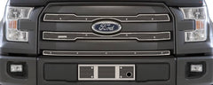 Cloud-Rider Grille & Bumper Overlay - 15-17 F150 Lariat & King Ranch with 3 Bar Grille - Without Licence Plate with Block Heater Hole
