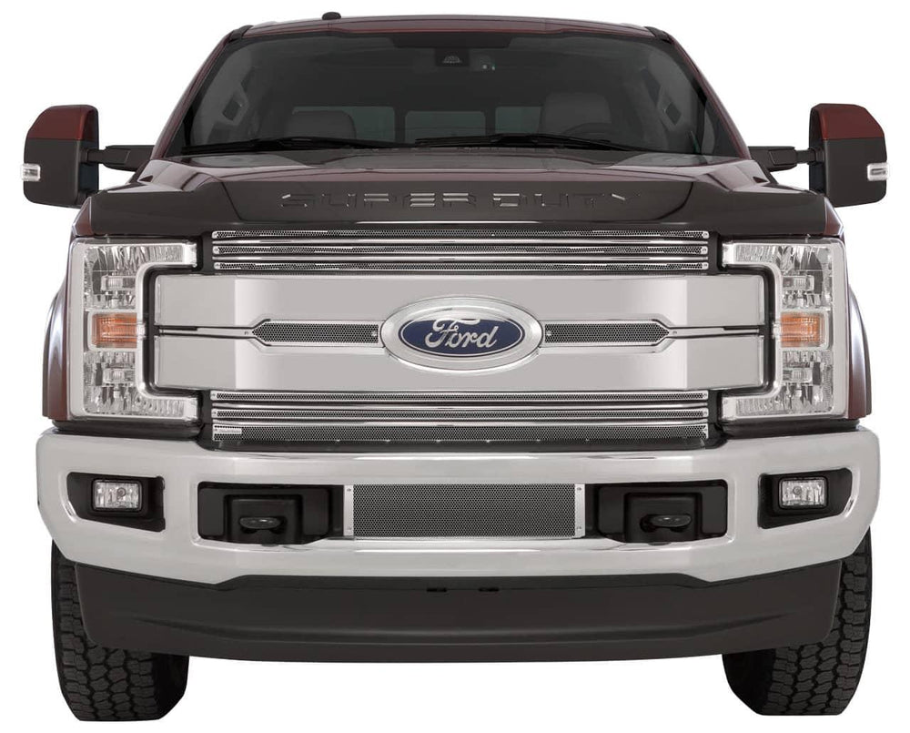 Cloud-Rider Grille & Bumper Overlay - 17-19 Super Duty Lariat/King Ranch Without License Plate - Bumper Insert Will Not Fit Dually Models