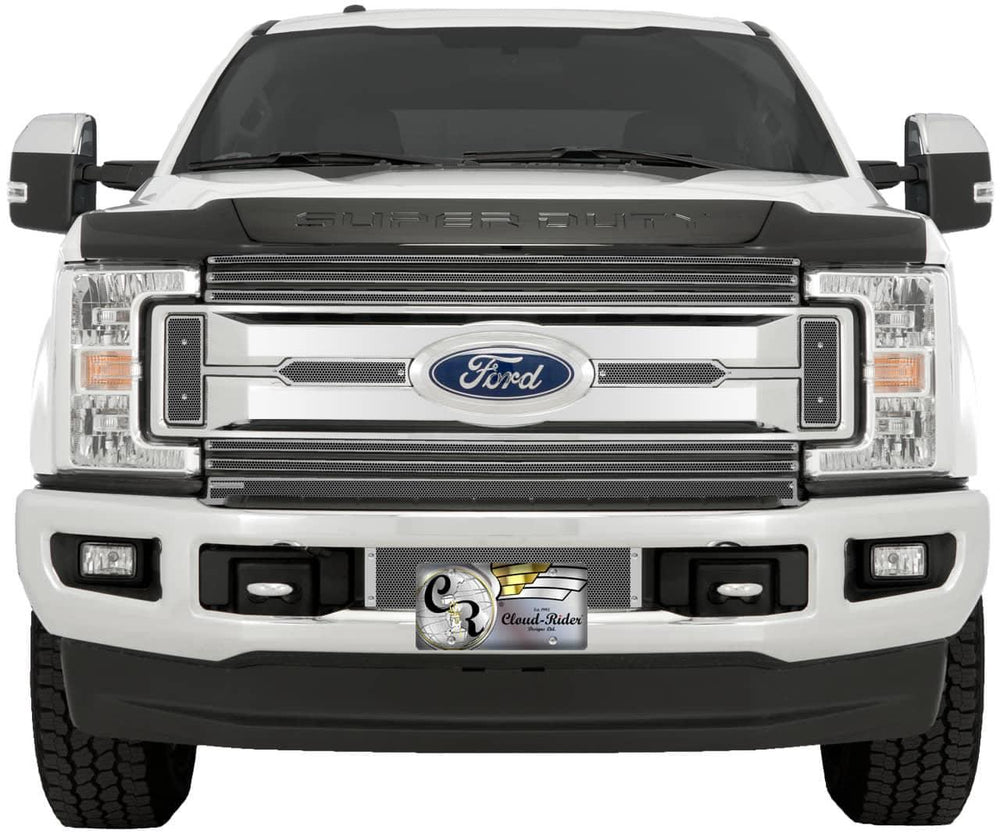 Cloud-Rider Grille & Bumper Overlay 17-19 Super Duty XL & XLT with Licence Plate Bumper Insert Does Not Fit Dually Models