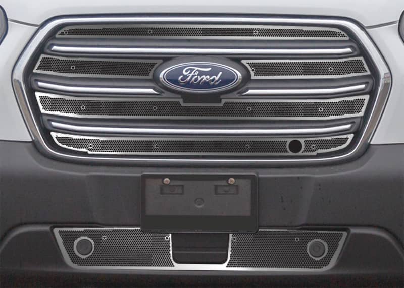 Cloud Rider Stainless Grille & Bumper Overlay - 20-25 Transit with Block Heater