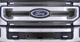 CLOUD-RIDER STAINLESS GRILLE & BUMPER OVERLAY ; 20-22 SUPER DUTY XLT W/BLOCK HEATER W/LICENSE PLATE