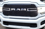 CLOUD RIDER BLACK GRILLE & BUMPER OVERLAY ; 19-23 RAM 2500/3500 BIG HORN WITH SENSOR & WITH BLOCK HEATER
