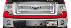 Cloud-Rider Black Grille & Bumper Overlay - 13-14 F150 XL/XLT/STX/FX2/FX4 with 2 Bar Grille - with Block Heater Hole