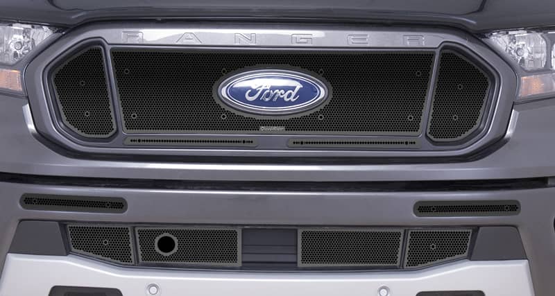 Cloud Rider Black Grille & Bumper Overlay - 19-23 Ranger XLT with Adaptive Cruise & Block Heater