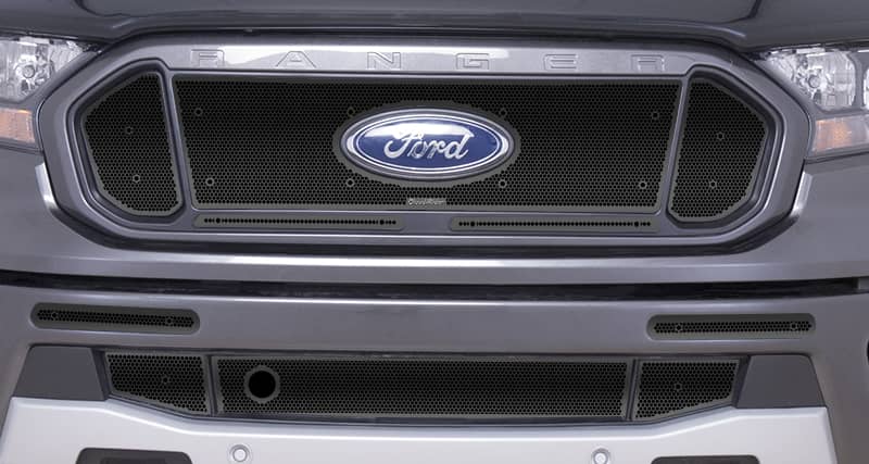 Cloud Rider Black Grille & Bumper Overlay - 19-23 Ranger XLT Without Adaptive Cruise & with Block Heater