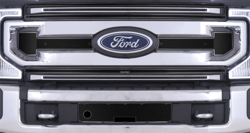 Cloud-Rider Black Grille & Bumper Overlay - 20-22 Super Duty XLT W/Block Heater W/License Plate