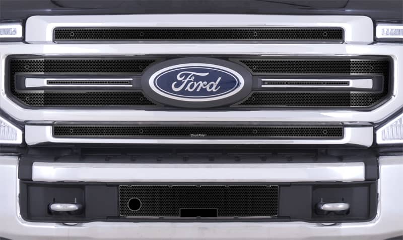 Cloud-Rider Black Grille & Bumper Overlay - 20-22 Super Duty Lariat Without Adaptive Cruise Control W/Block Heater W/License Plate