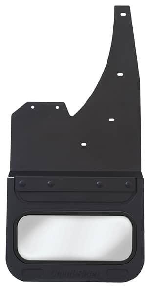 Cloud-Rider Custom Fit Kickback Rear Mud Flaps with Stainless Insert - 13-18 Ram 2500/3500