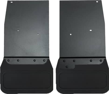Cloud-Rider Black Custom Fit 14" Wide Kickback Rear Mud Flaps - 19-26 Ram 2500/3500