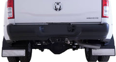 Cloud-Rider Black Custom Fit 14" Wide Kickback Rear Mud Flaps with Stainless Insert - 19-26 Ram 2500/3500 Dually