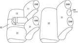 CLAZZIO GREY LEATHER FRONT & REAR SEAT COVERS 19-26 RAM CREW 2500/3500 WITH FRONT BUCKETS OR 40/20/40 AND REAR BENCH SEA
