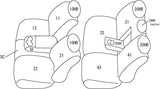 CLAZZIO BLACK LEATHER FRONT & REAR SEAT COVERS 19-26 RAM CREW 2500/3500 WITH FRONT BUCKETS OR 40/20/40 SEAT AND 60/40 RE