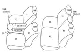 CLAZZIO GREY LEATHER FRONT & REAR SEAT COVERS | 21-22 F-150 CREW CAB FRONT BUCKETS OR 40/20/40 SEAT WITH TOP STORAGE & 6
