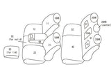 CLAZZIO GREY LEATHER FRONT & REAR SEAT COVERS ; 19-26 SILVERADO/SIERRA 1500/ 20-26 SILVERADO/SIERRA HD CREW CAB WITH FRO