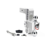 Weigh Safe 180 Hitch Chrome Plated 8In Drop Hitch With 2.5In Shank (10K/18.5K Grwr) With Ws05 Keyed Alike