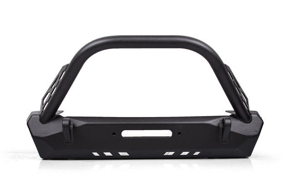 JKS Manufacturing Pyro Stubby Front Bumper with Flat Top Stinger | Jeep Wrangler CJ/YJ/TJ