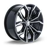 RTX Wheels Black Widow 17X7.5 5X105 Et38 Cb56.6 Black Machined