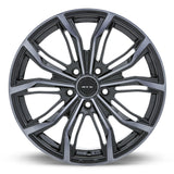RTX Wheels Black Widow 19X8.5 5X114.3 Et38 Cb73.1 Black Machined Grey