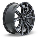 RTX Wheels Black Widow 18X8 5X120 Et35 Cb74.1 Black Machined Grey
