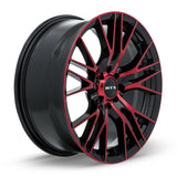 RTX Wheels Vertex 17X7.5 5X112 Et40 C66.6 Black Machined Red