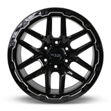 RTX Wheels Volcano 18X9.5 6X135 Et10 Cb87.1 Gloss Black Milled Edge