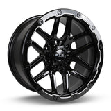 RTX Wheels Volcano 18X9.5 6X135 Et10 Cb87.1 Gloss Black Milled Edge