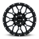 RTX Wheels Claw 20X9 6X135/139.7 Et18 Cb106.1 Gloss Black Milled with Rivets