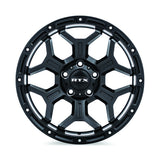 RTX Wheels Goliath 17X9 6X139.7 Et0 Cb106.1 Satin Black Milled Rivets