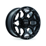 RTX Wheels Goliath 17X9 6X139.7 Et0 Cb106.1 Satin Black Milled Rivets