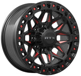 RTX Wheels Zion 18X9 8X180 Et20 Cb125.1 Gloss Black Milled Red
