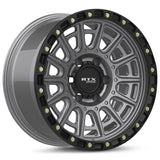 RTX Wheels Striker 17X8.5 6X139.7 Et10 Cb106.1 Matte Gunmetal with Black Lip & Milled Rivets